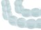 The Bead Chest Clear Aqua Flat Circular Java Recycled Glass Beads (15mm) - Full Strand of Faceted Bottle Glass Beads | Approximately 26 Beads